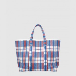 Balenciaga 레드 화이트 블루 편직 가방 671409