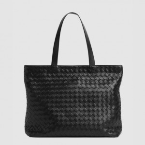 Bottega Veneta 라지 인트레치아토 지퍼 토트백 786666