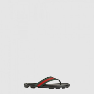 구찌 웹 레더 T-스트랩 샌들 429362