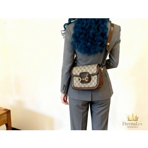 구찌 658574 GG 수프림 캔버스 홀스빗 1955 미니 숄더/크로스백