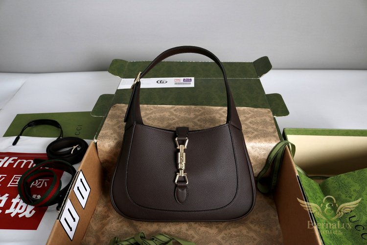 [GUCCI] 구찌 재키 1961 미디엄 백 다크 브라운 레더 810232 AAD5V 2543